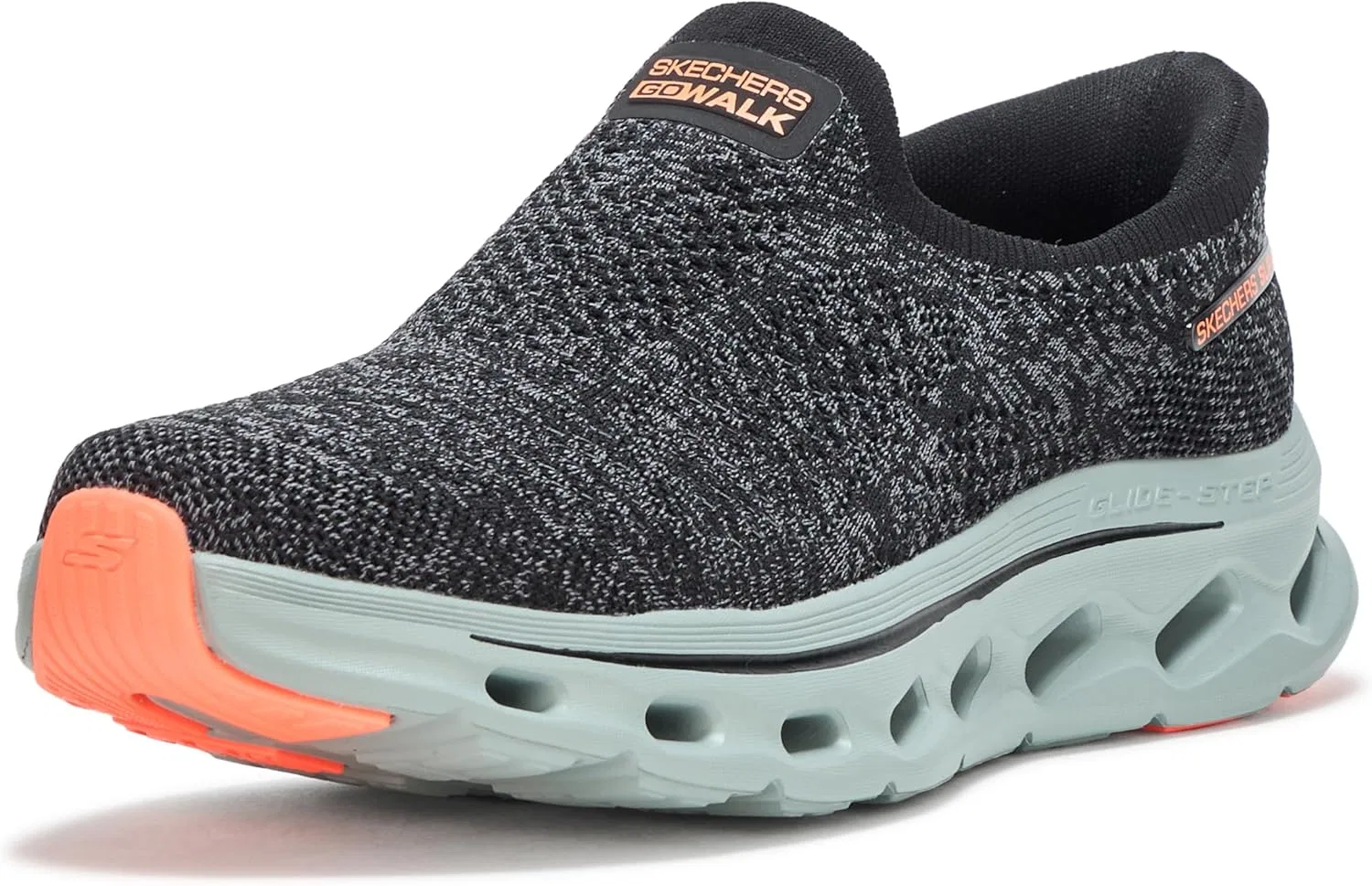 Мужские кроссовки Skechers Go Walk Glide Step 2.0 Caleb Hands Free Slip-ins Trainers, Black Grey