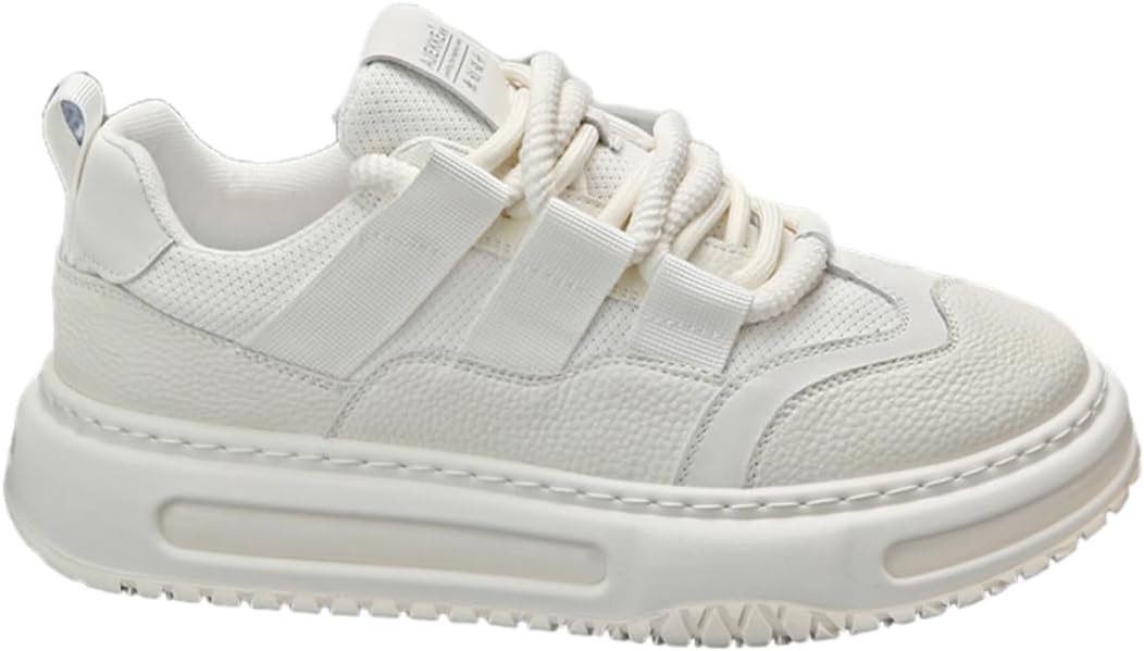 

Мужские удобные вязанные кроссовки Lexamen с нескользящей подошвой, дышащие, однотонные, на шнуровке, повседневные низкие кроссовки, белый