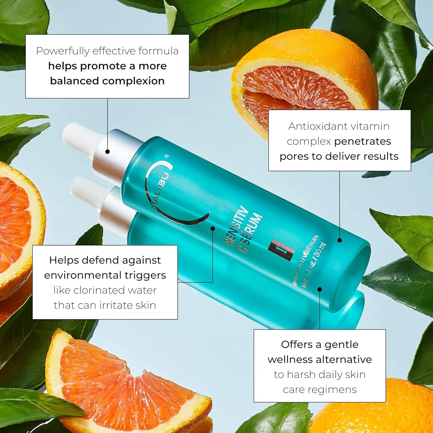 Сыворотка для лица с витамином C Malibu C Sensitiv C Serum 30 мл — фото 3