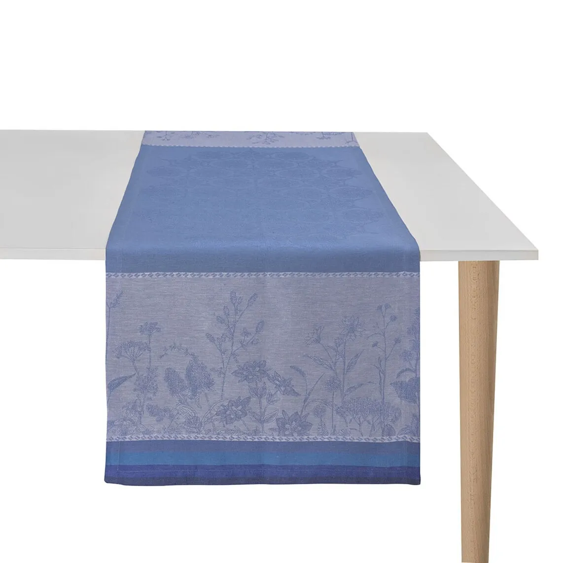 

Льняная дорожка для стола Instant Bucolique Le Jacquard Français, синий