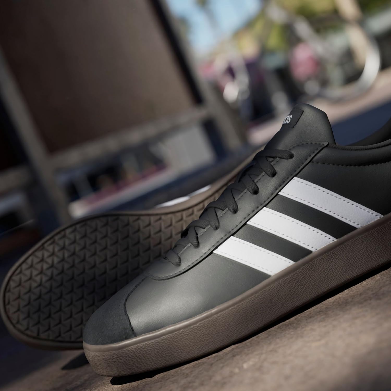 Кроссовки Adidas VL Court Base для взрослых, унисекс, черный — фото 3