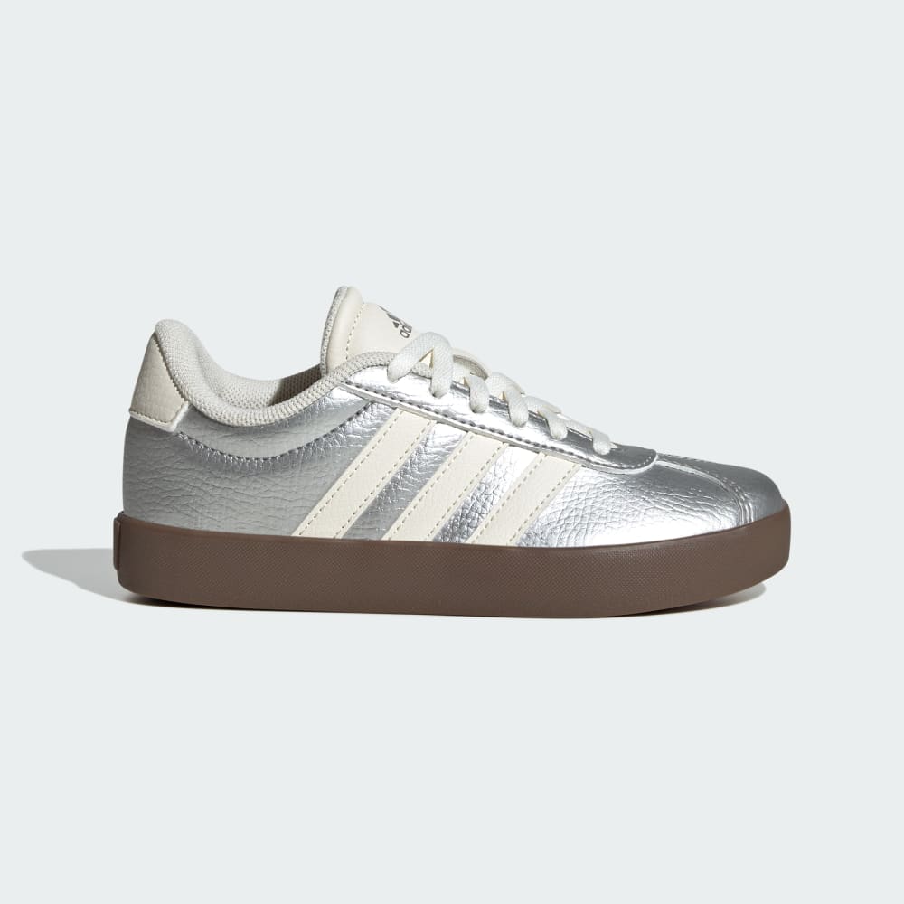 

Кроссовки Adidas VL Court 3.0 Shoes Kids, цвет Silver Metallic/Off White/Gum