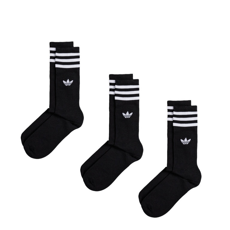 

Носки solid crew socks 3 pack Adidas, черный
