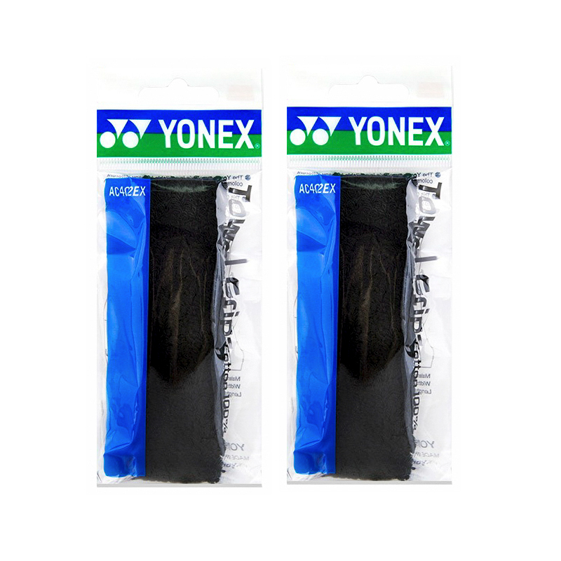 

Лента для рукоятки бадминтонной ракетки Cotton, нескользящая и влагоотводящая, утолщенная, 2 шт YONEX, черный