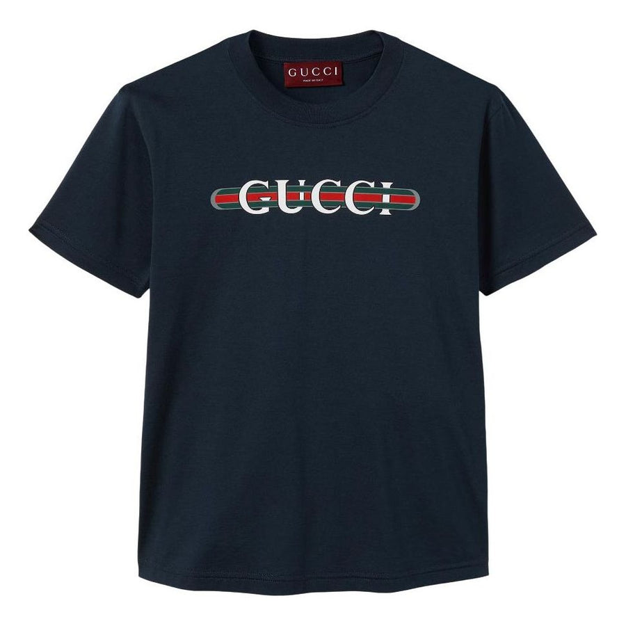 

Футболка (WMNS) Gucci SS25 Printed T-Shirt 'Navy', темно-синий