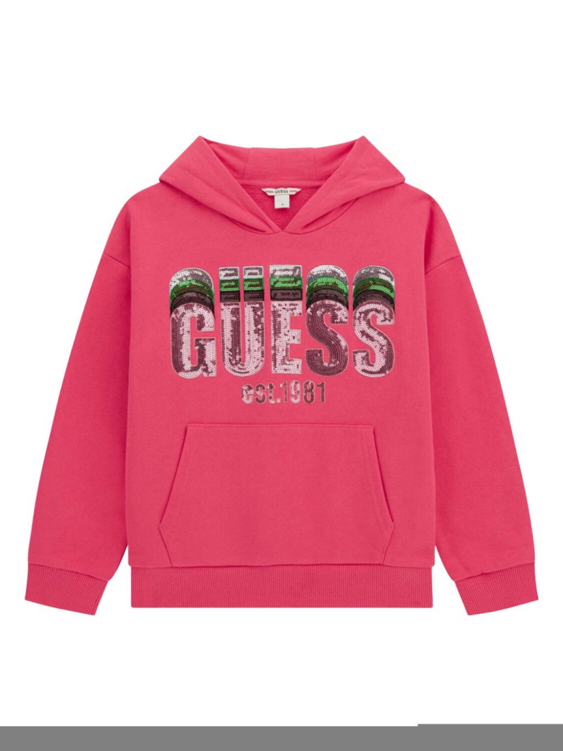 

Guess, детская толстовка с капюшоном и логотипом guess kids, розовый