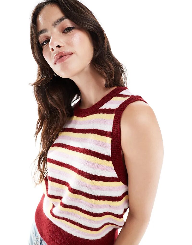 

Трикотажная майка в полоску ASOS DESIGN