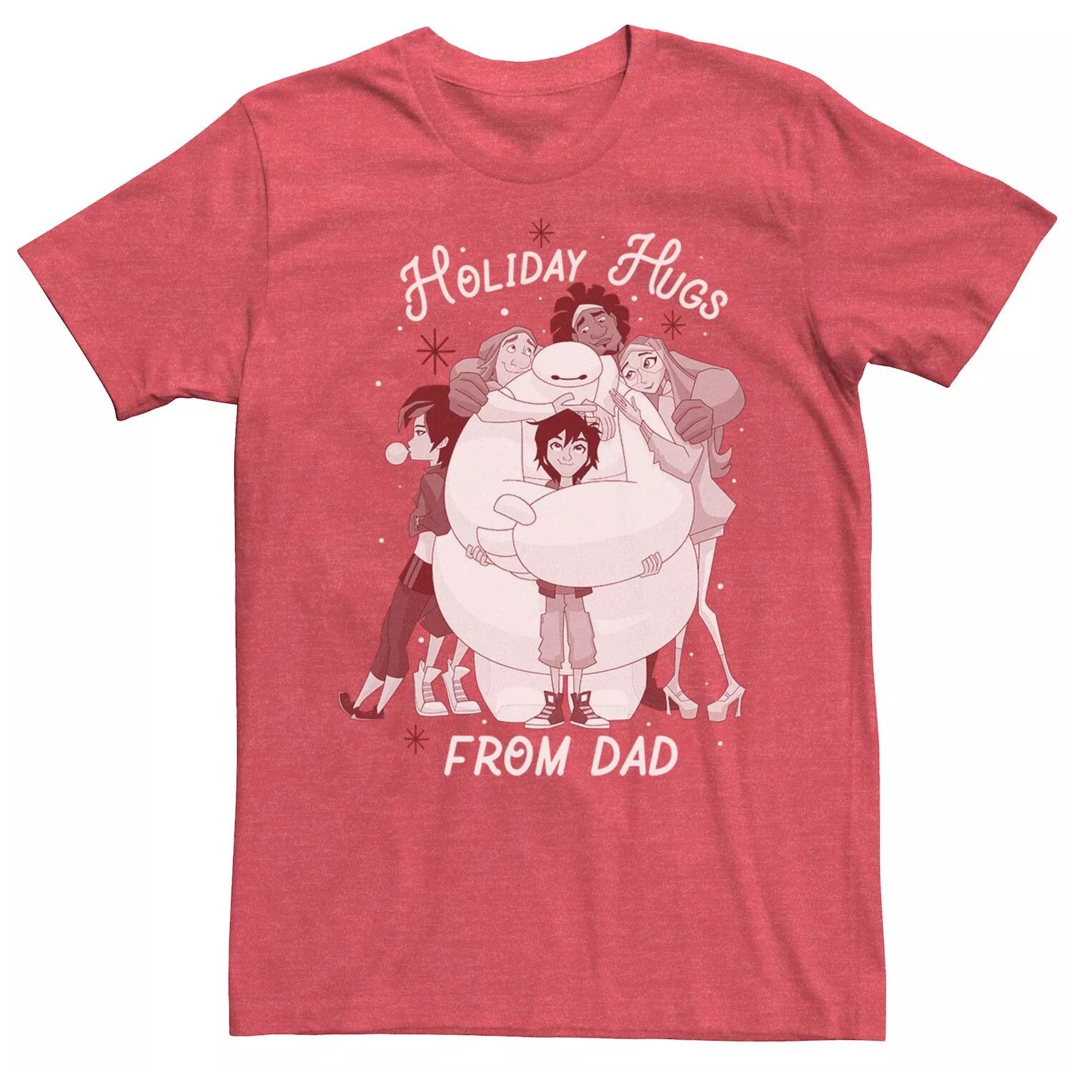 

Мужская футболка Disney Big Hero 6 Holiday Hugs From Dad Licensed Character