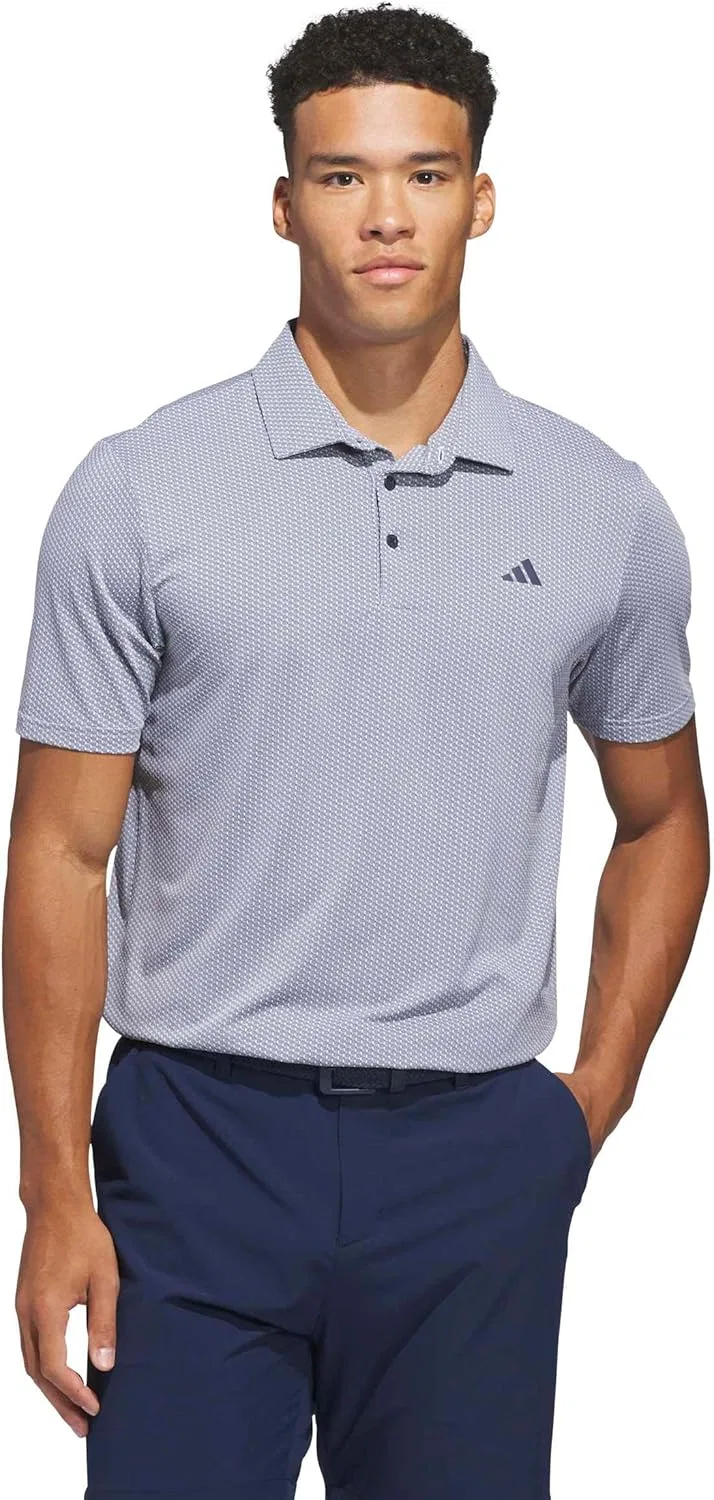 Мужское поло adidas Performance Textured, белый, темно-синий