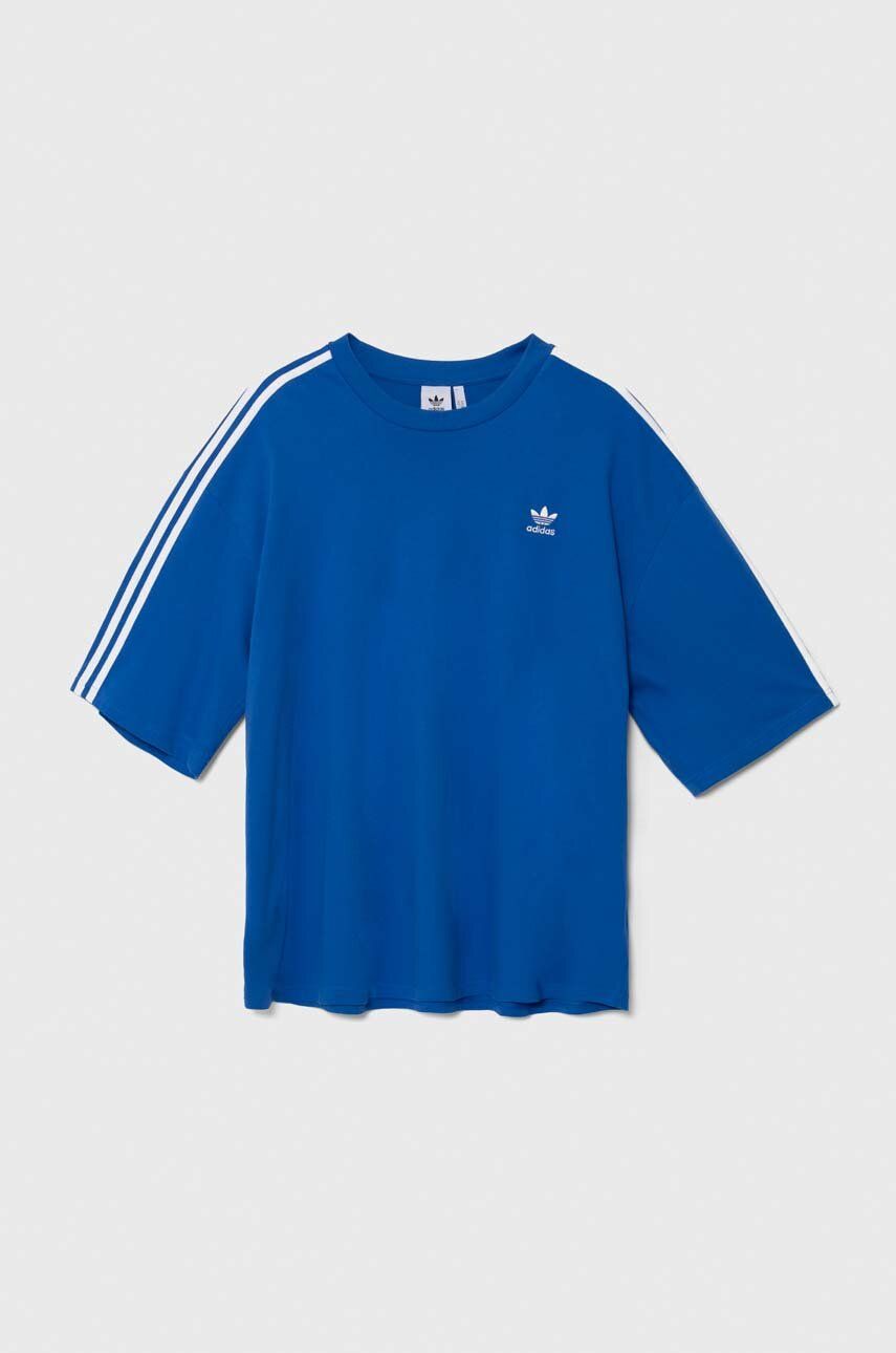 

Хлопковая футболка adidas Originals Adicolor, синий