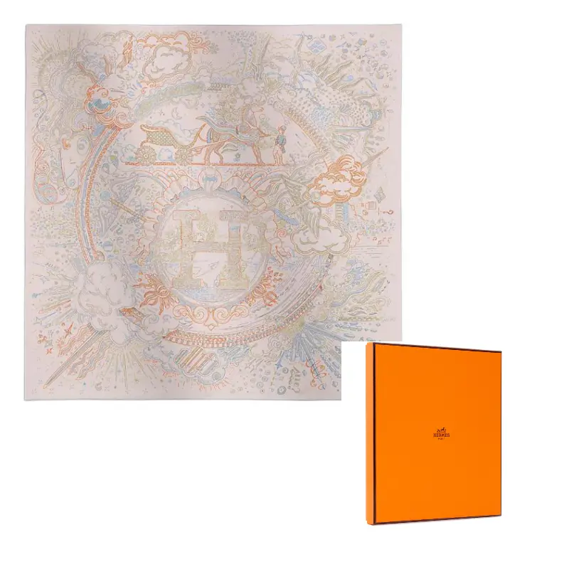 

HERMES Шелковый шарф Mulberry Silk светло-розовый, Light Rose