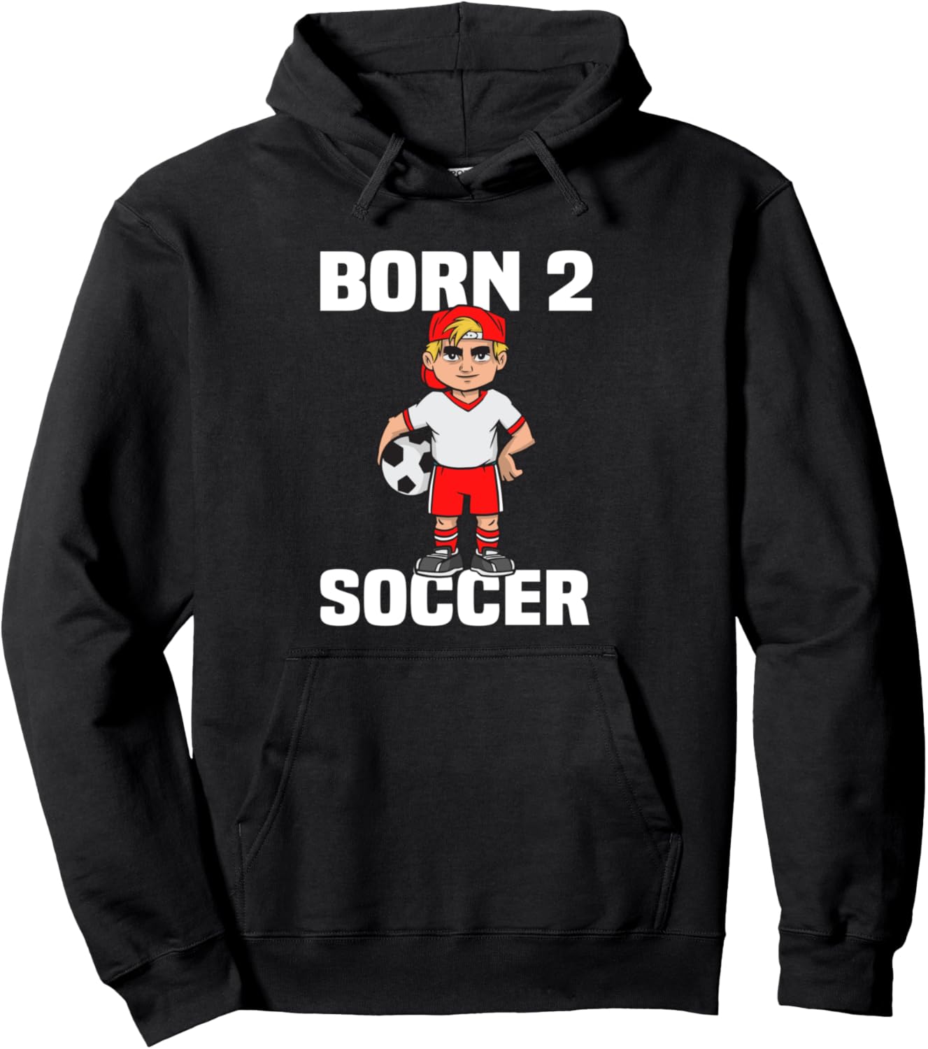 

Born 2 Soccer - Забавная футбольная толстовка с футбольным слоганом Funny Soccer Quotes, черный