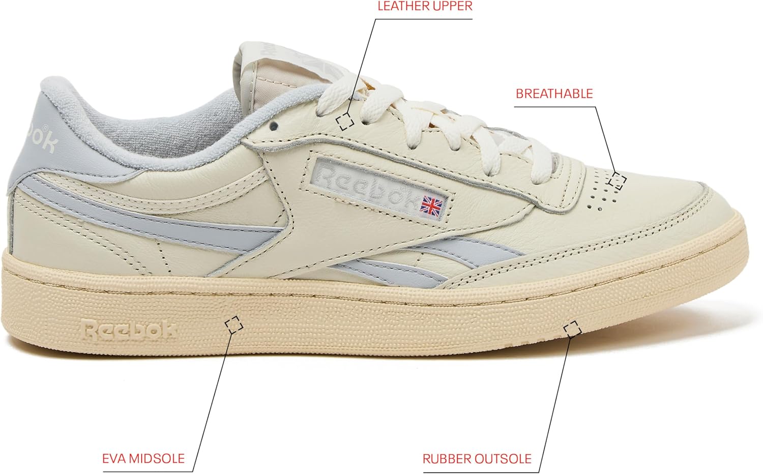 Кроссовки Reebok Club C Revenge Vintage, серый — фото 2