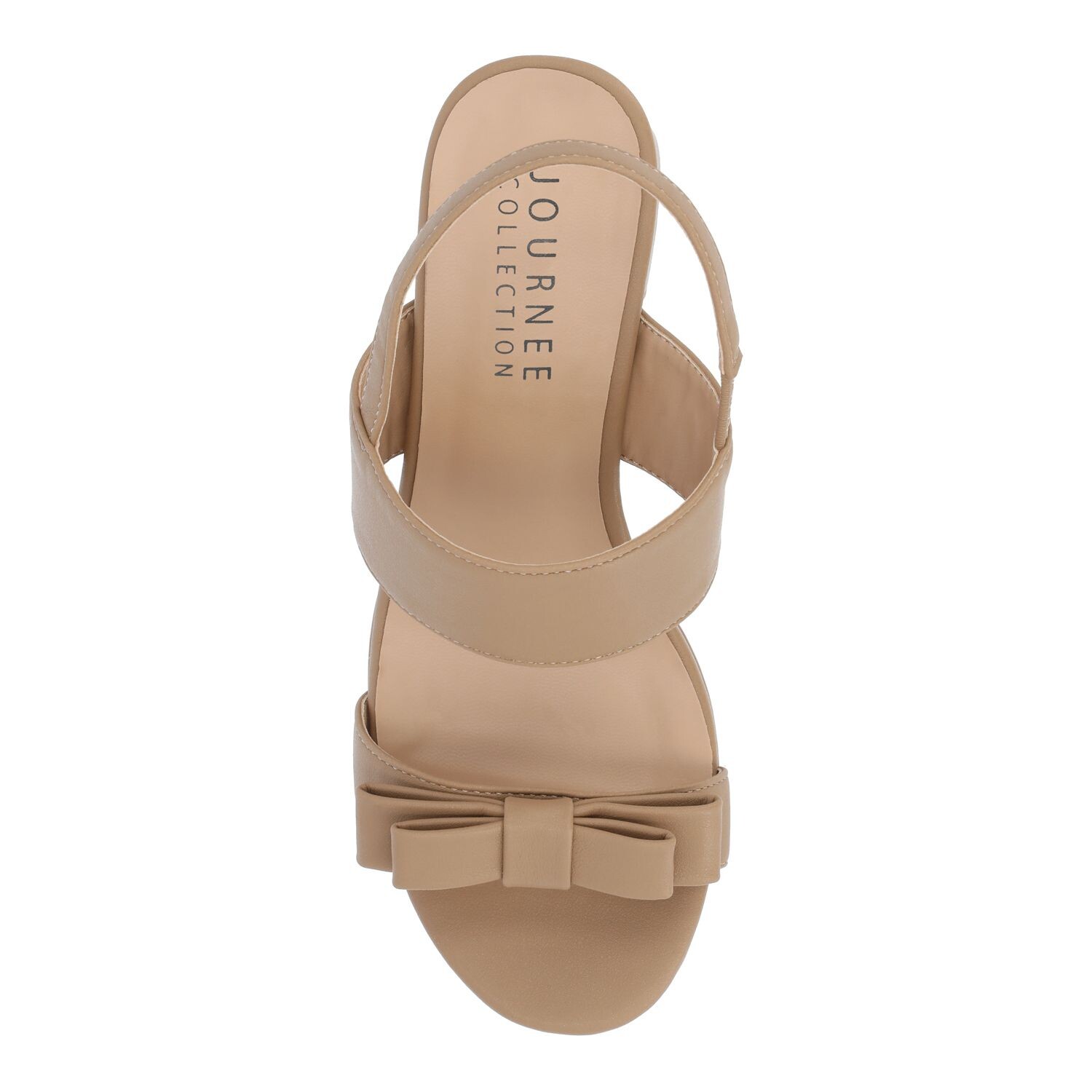 Женские босоножки на блочном каблуке Journee Collection Brookan Journee Collection, бежевый — фото 3