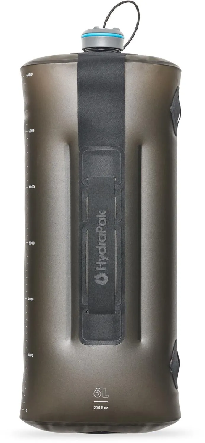 

Сумка для хранения воды Seeker 6 л с крышкой Plug-N-Play и кемпинговым краном HydraPak, Mammoth Grey