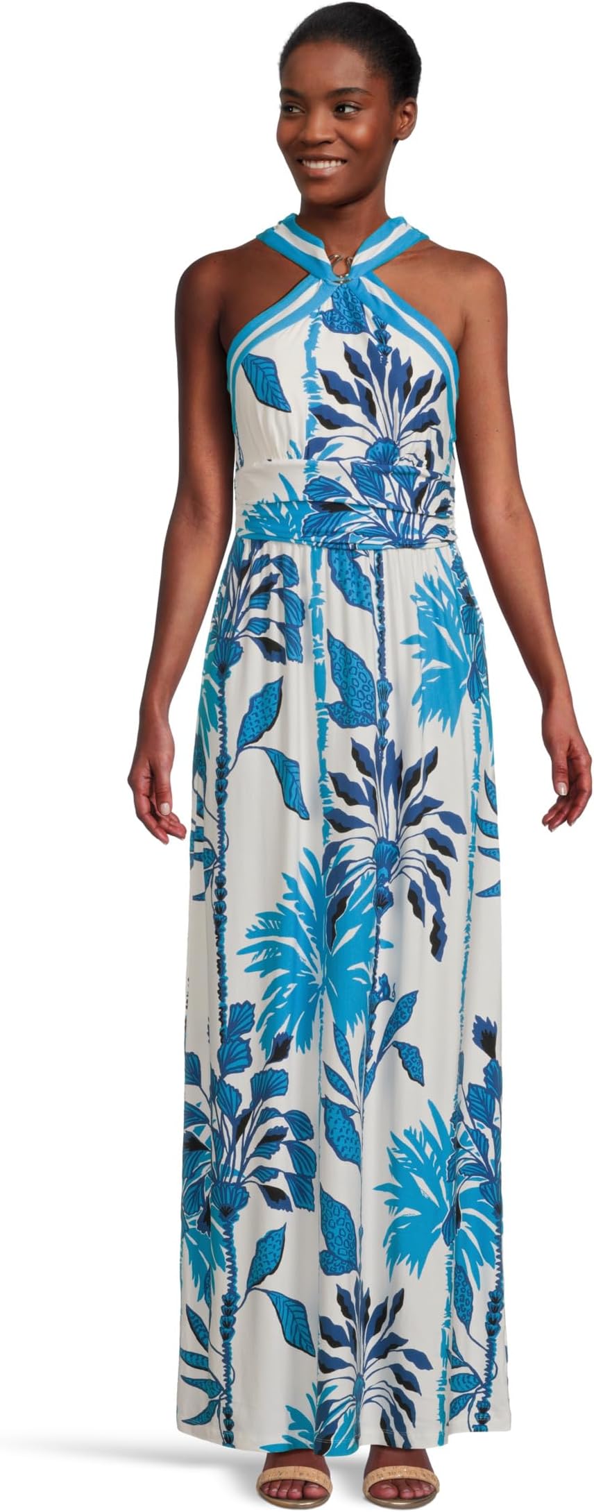 

Платье Lilly Pulitzer Devena Maxi Dress, цвет Coconut Oversized Swayin In The Breeze Engineered