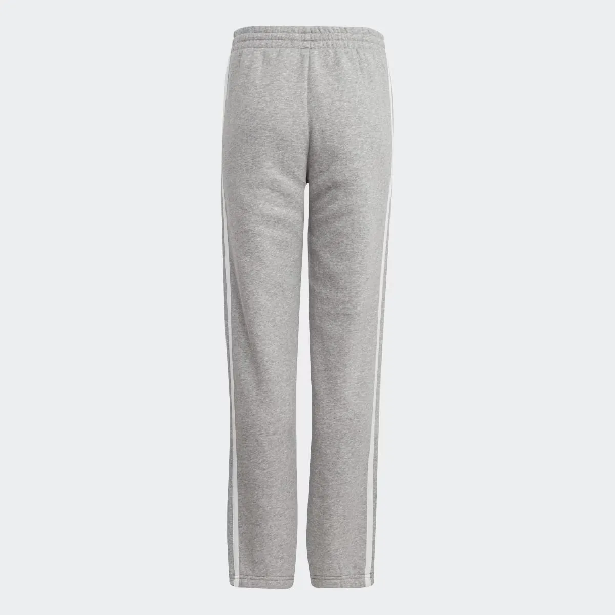 Детские Essentials Флисовые брюки 3 полоски Adidas, серый/белый — фото 2