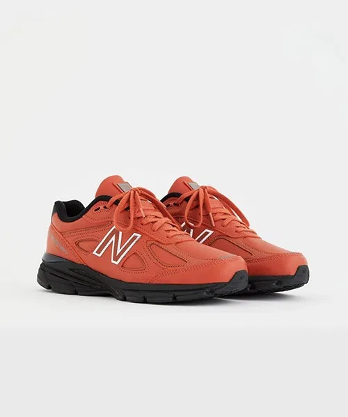 Мужские кроссовки из натуральной кожи New Balance U990 RB4 коричневые