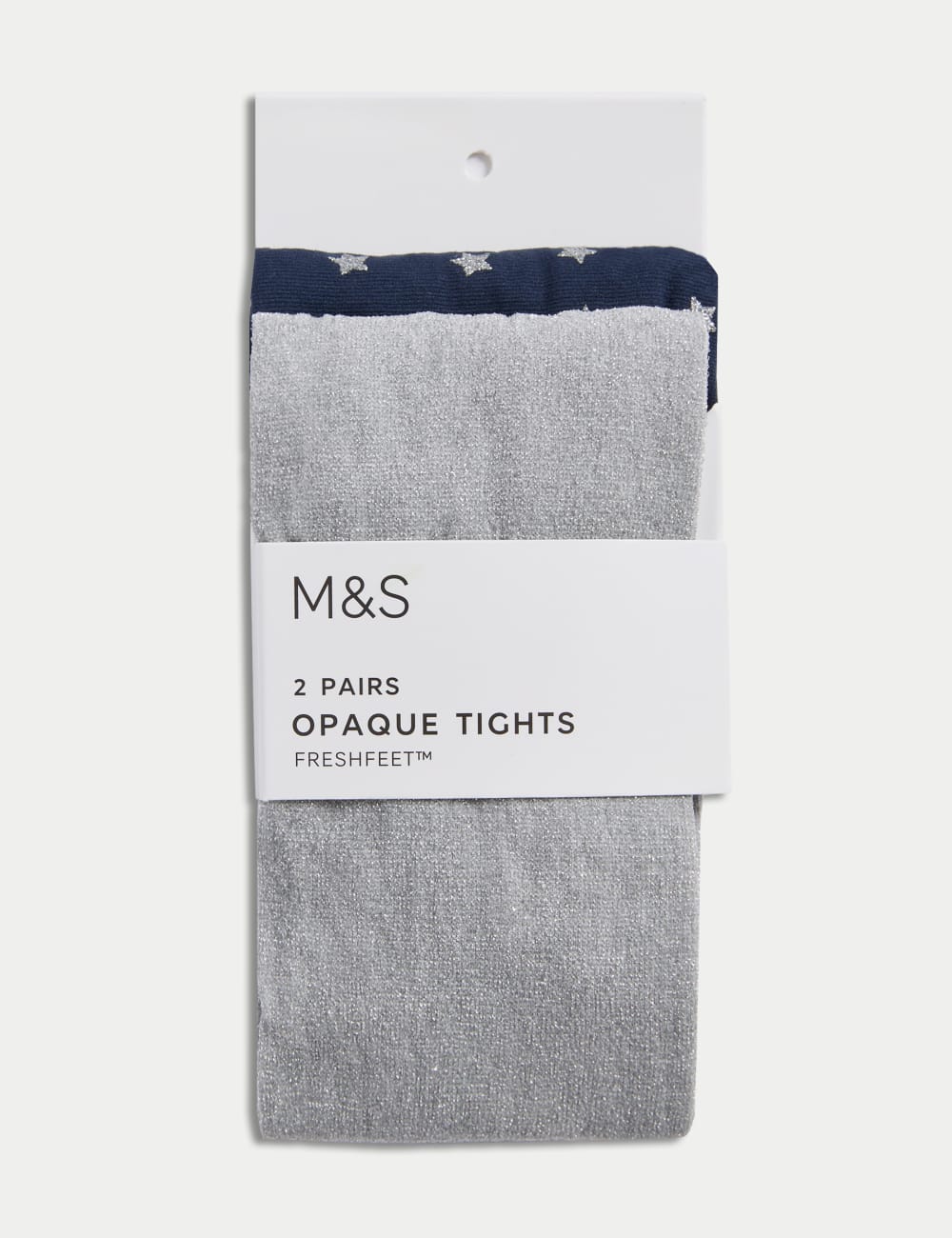 

2 пары колготок с металлическим блеском Marks & Spencer, темно-синий