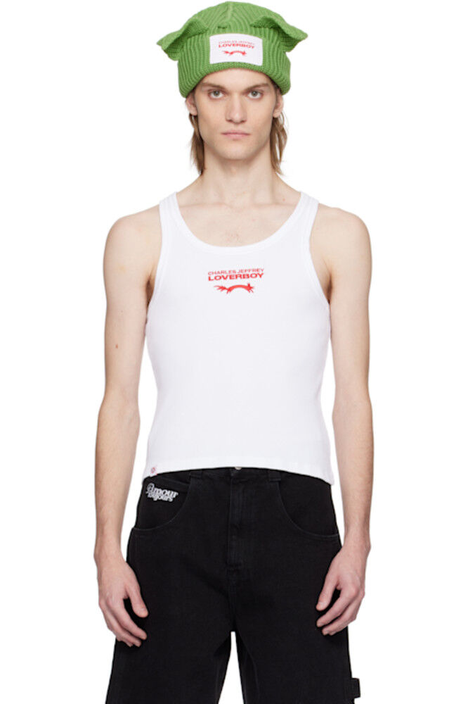 

Белая майка с логотипом Charles Jeffrey LOVERBOY