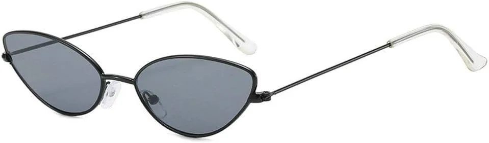 

Универсальные маленькие ретро-солнцезащитные очки для женщин в металлической оправе, очки для активного отдыха с прозрачными линзами для мужчин COTIA, Black