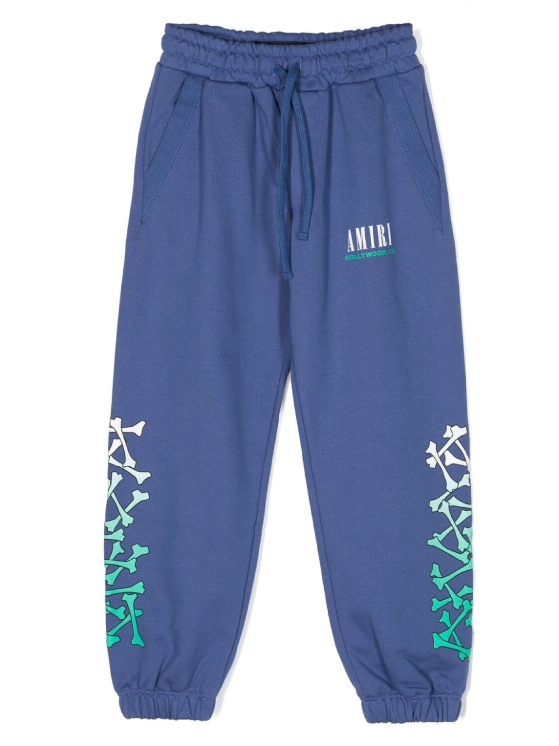 

AMIRI KIDS спортивные брюки с кулиской и принтом, синий