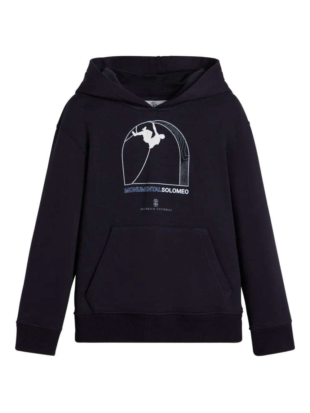 

Худи с графичным принтом Brunello Cucinelli Kids, черный