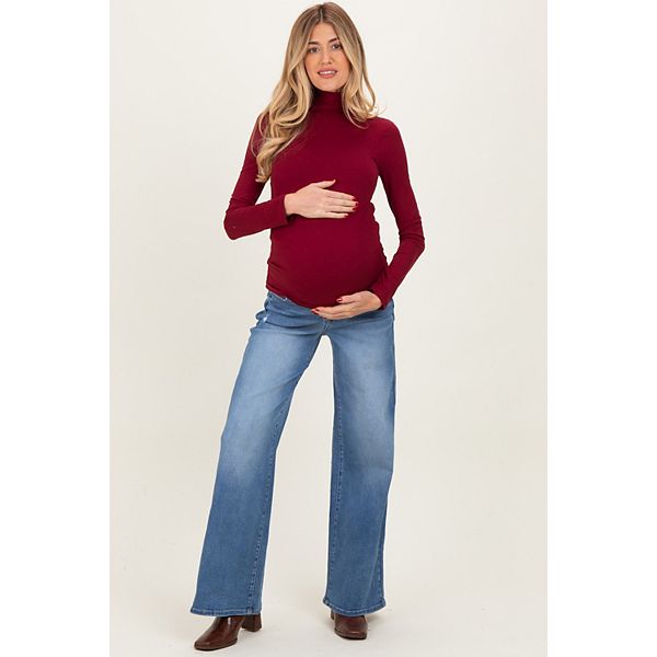 

Джинсы для беременных Medium Wash Wide Leg Pinkblush
