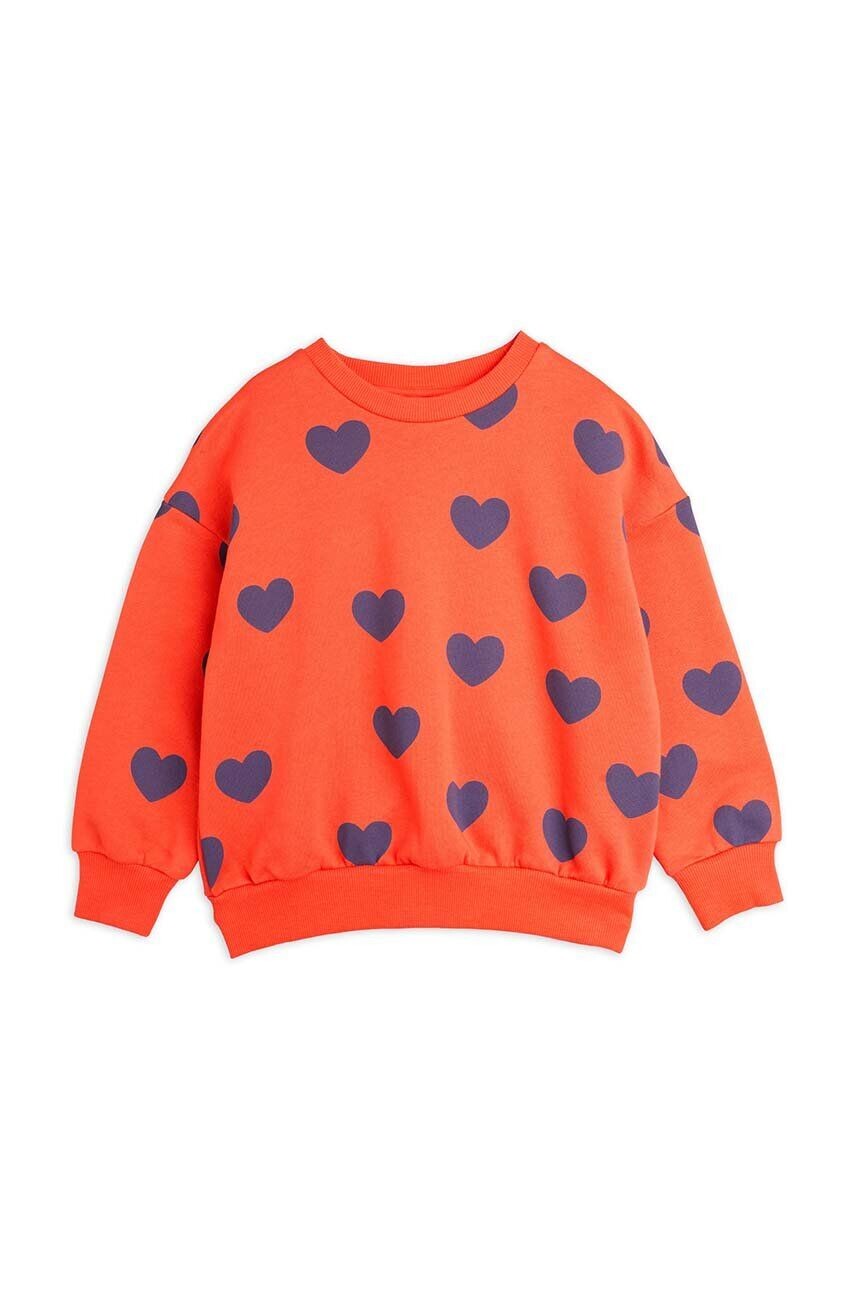 

Детский свитшот Mini Rodini Hearts, красный