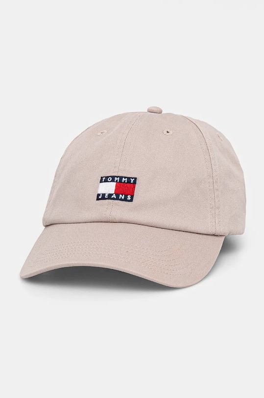 

Хлопковая кепка с козырьком Tommy Jeans, бежевый