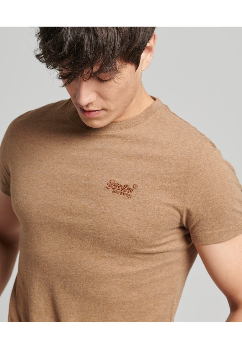 

Футболка базовая VINTAGE LOGO EMB Superdry, цвет buck tan marl