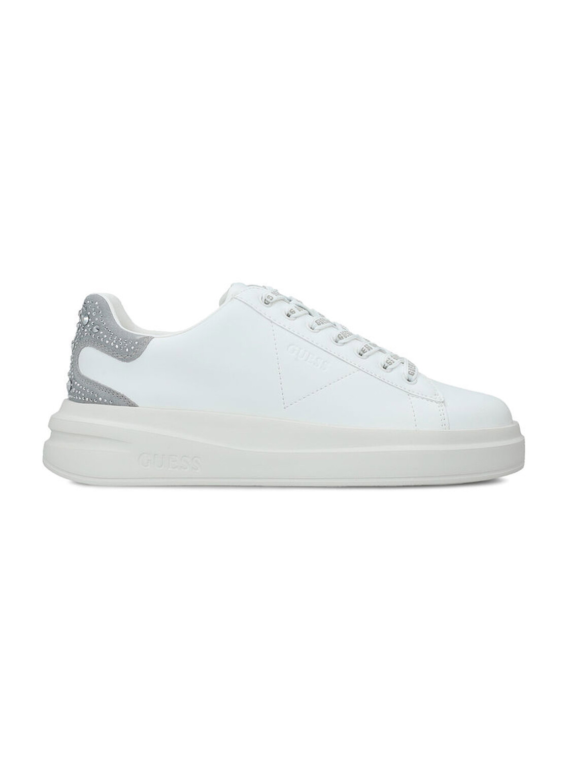 Кроссовки sneaker elbina in pelle Guess, белый