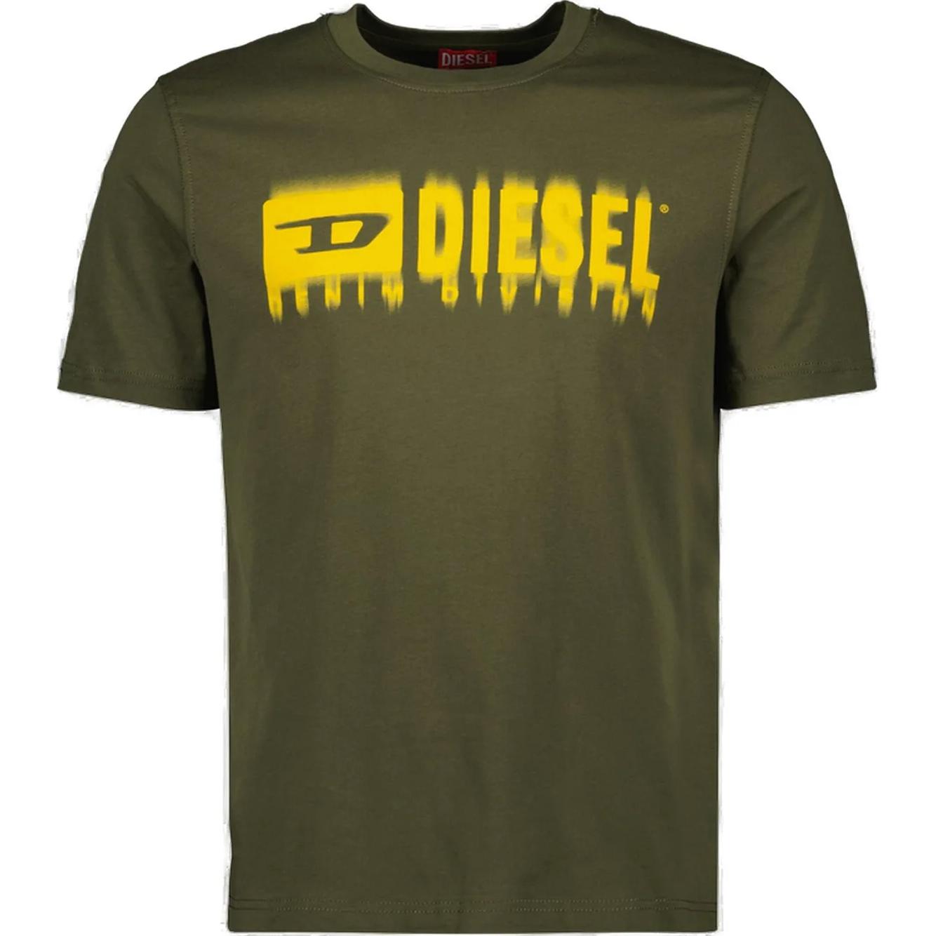 

Футболка T Adjust Q7 с принтом логотипа DIESEL, оливковый, Зеленый, Футболка T Adjust Q7 с принтом логотипа DIESEL, оливковый