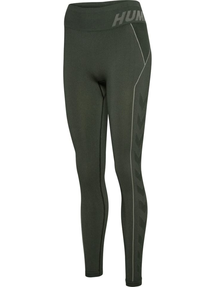 

Леггинсы "Hmlte Christel Seamless Mw Tights" зеленого цвета Hummel