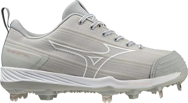 Женские металлические бутсы для софтбола Mizuno Sweep 6 Fastpitch, серый/белый