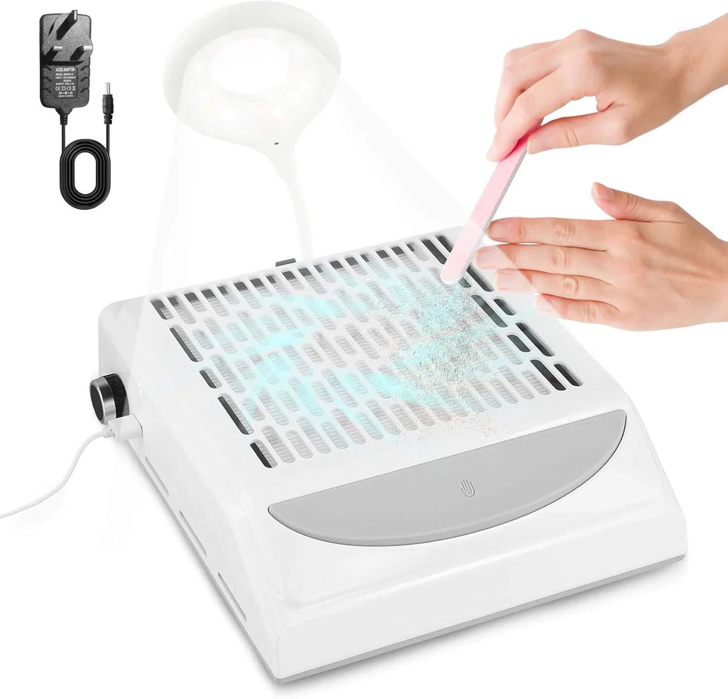 Пылесос для маникюра с УФ-лампой и LED-подсветкой Huupphip