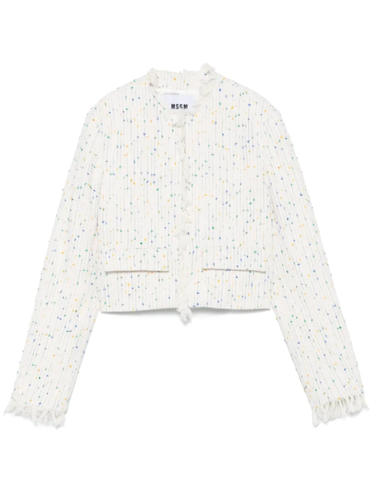 

MSGM куртка с бахромой, нейтральный