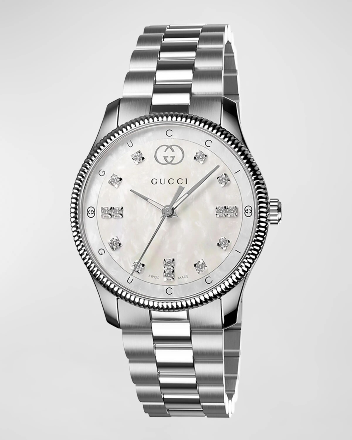 

Тонкие часы G-Timeless Gucci, цвет Mother Of Pearl