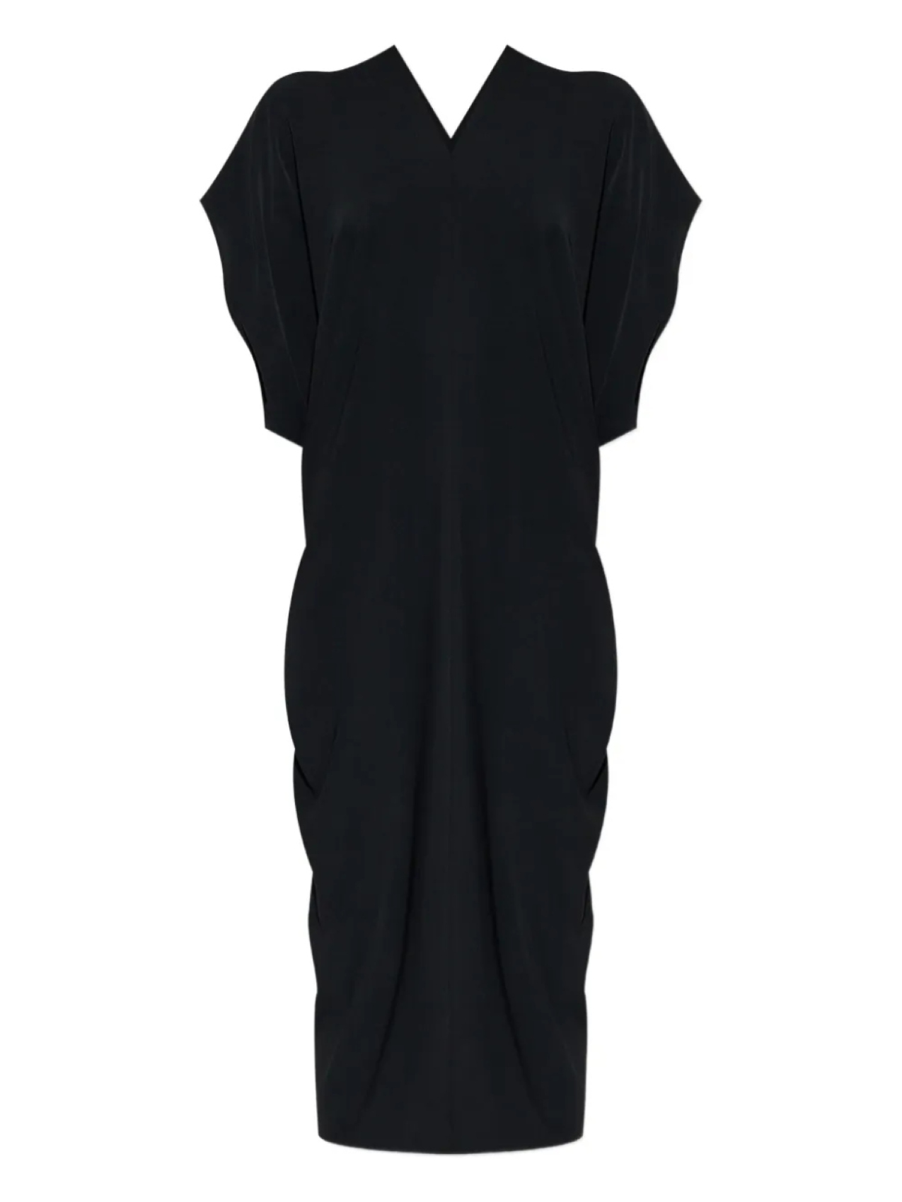 

Платье с короткими рукавами и драпировкой MM6 Maison Margiela, черный