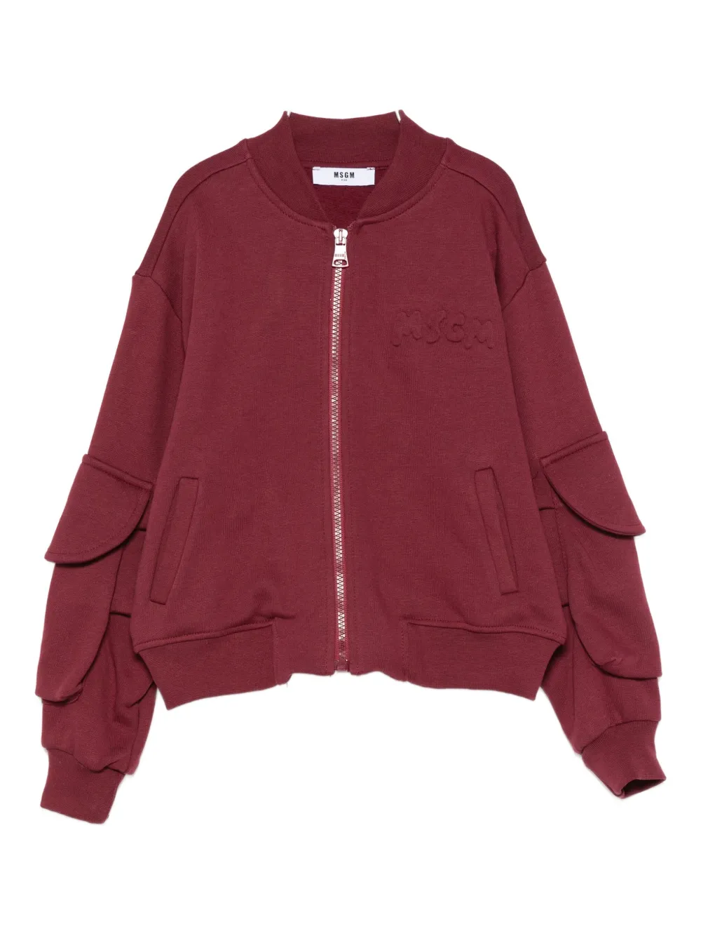 

Куртка-бомбер с накладными карманами MSGM Kids, красный