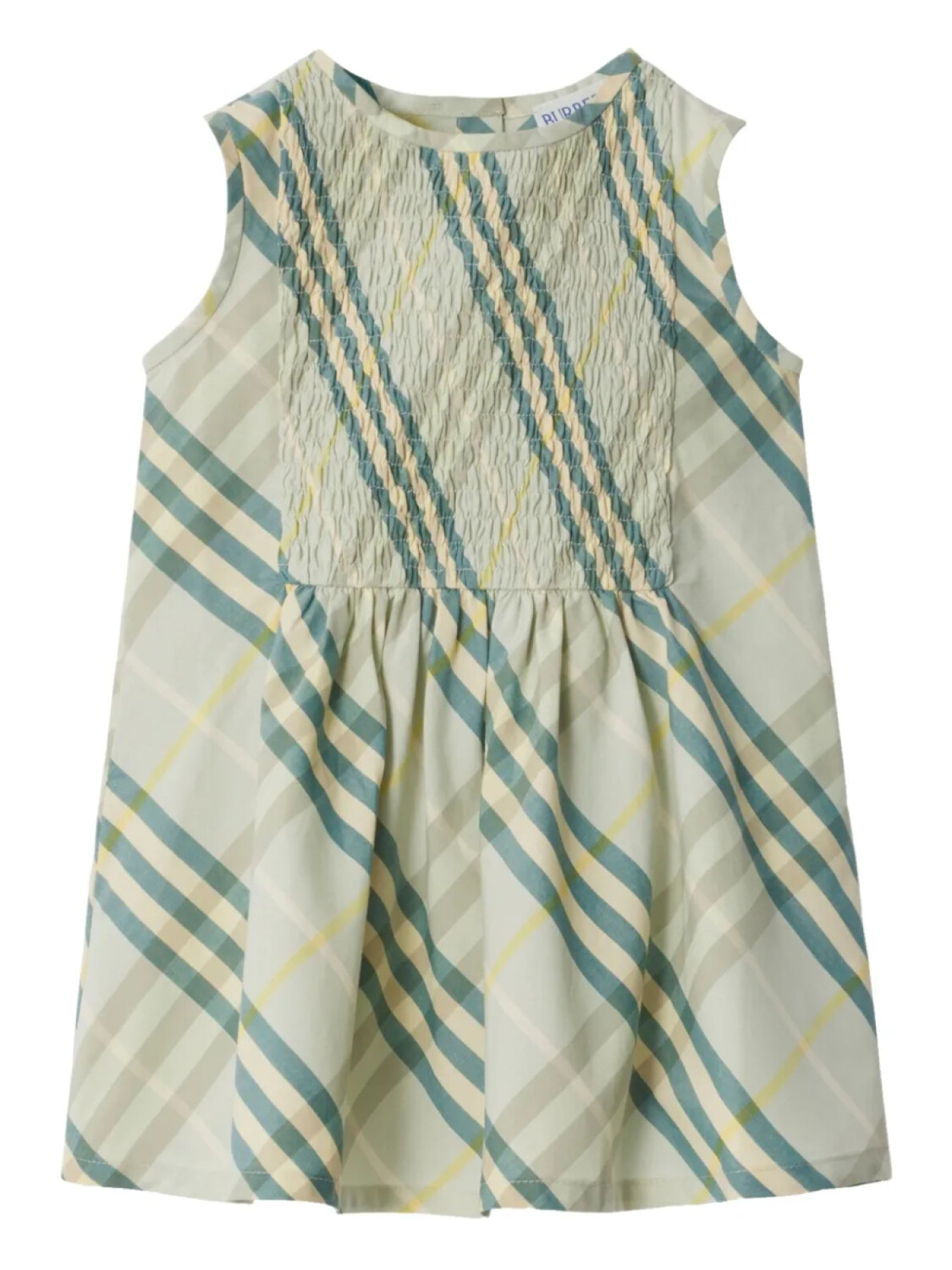

Клетчатое хлопковое платье Burberry Kids, зеленый