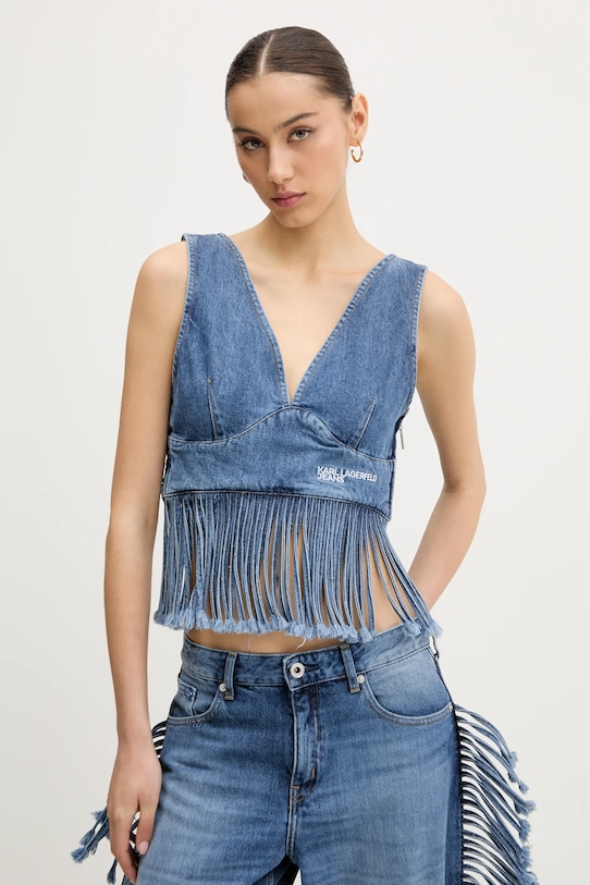 

Джинсовый топ Karl Lagerfeld Jeans, синий