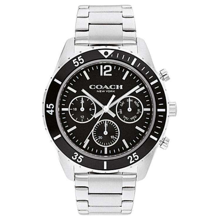

Наручные часы кварцевый механизм браслет из нержавеющей стали 44 мм черный циферблат unisex COACH, Random Warranty Period (Warranty Period for at Least 1 Year)