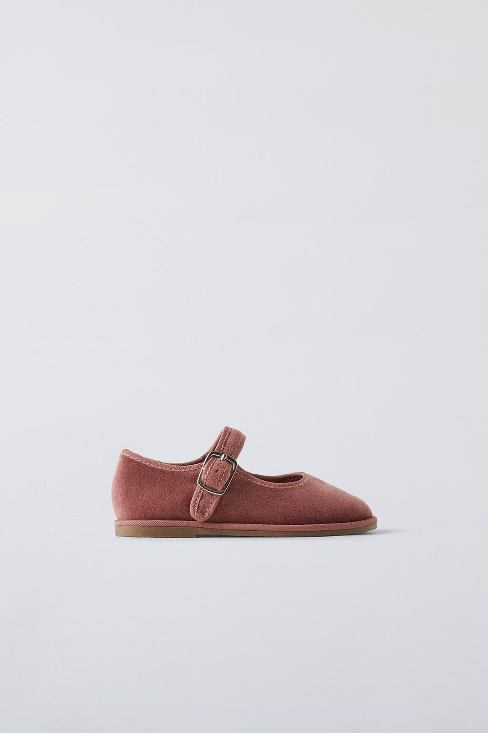 

Балетки из бархата ZARA, розовый