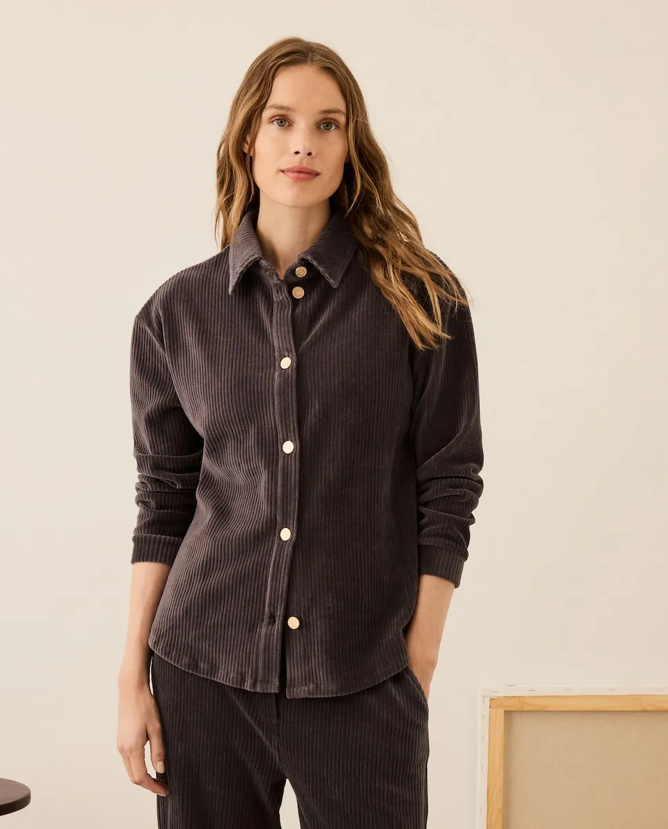 

Рубашка на пуговицах с карманами и длинными рукавами Stella Rittwagen, антрацитовый