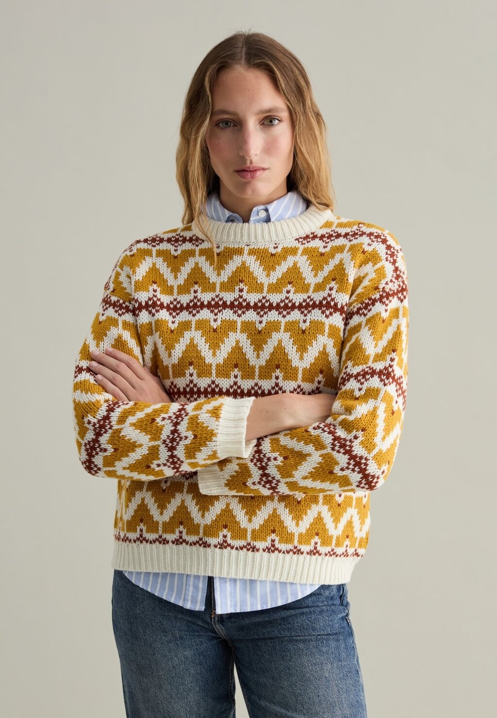 

Джемпер JACQUARD NORWEGIAN MOTIF PIOMBO, желтый