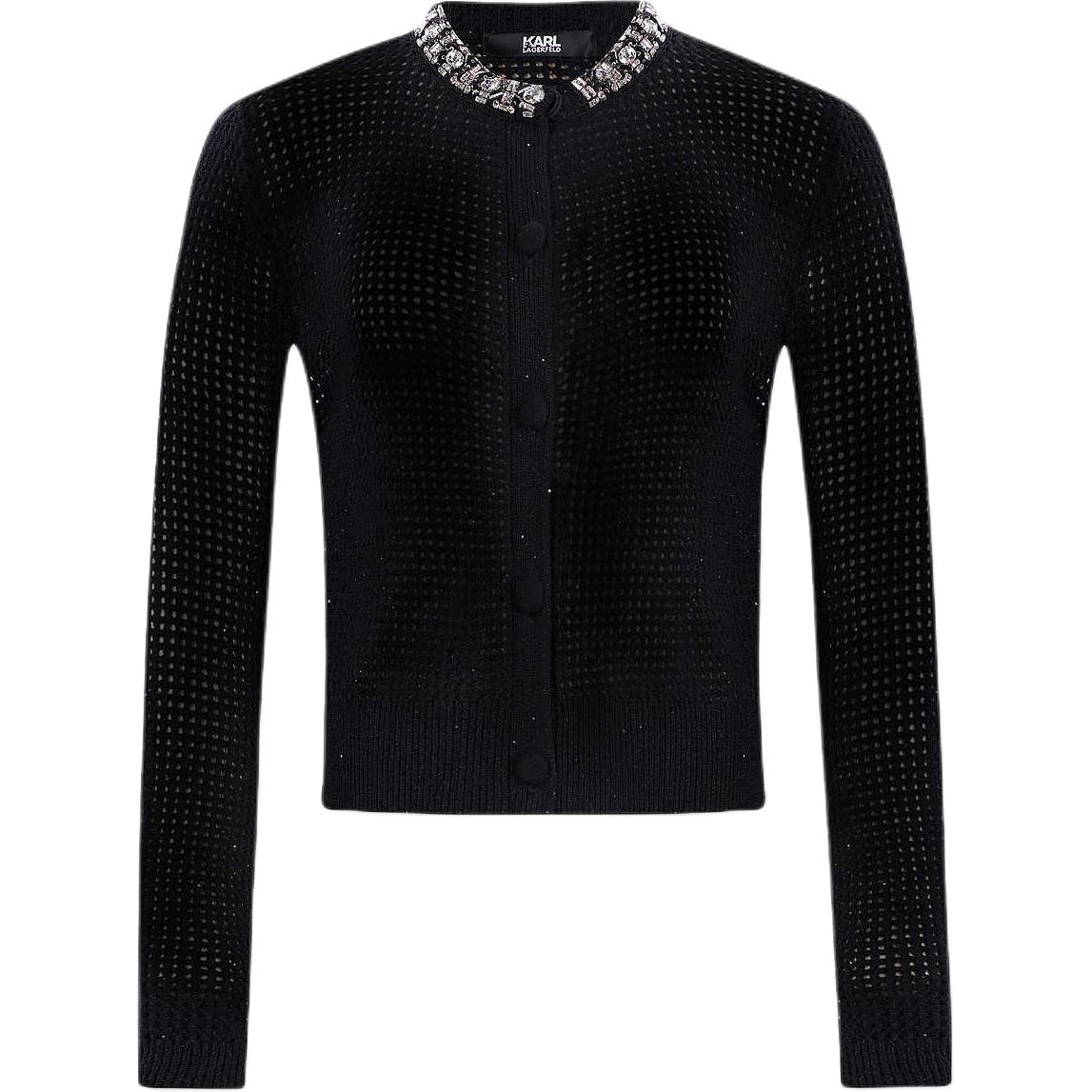 

KARL LAGERFELD FW24 Вязаный свитер женский черный KARL LAGERFELD / Karl Lagerfeld Jeans
