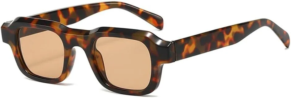 

Модные прямоугольные женские солнцезащитные очки в стиле ретро, ​​сине-зеленые оттенки, мужские трендовые панк-солнцезащитные очки с градиентом GHVWYX, Leopard Tea