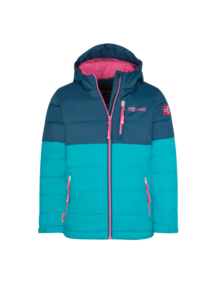 

Лыжная куртка Trollkids Hemsedal, цвет dark turquoise
