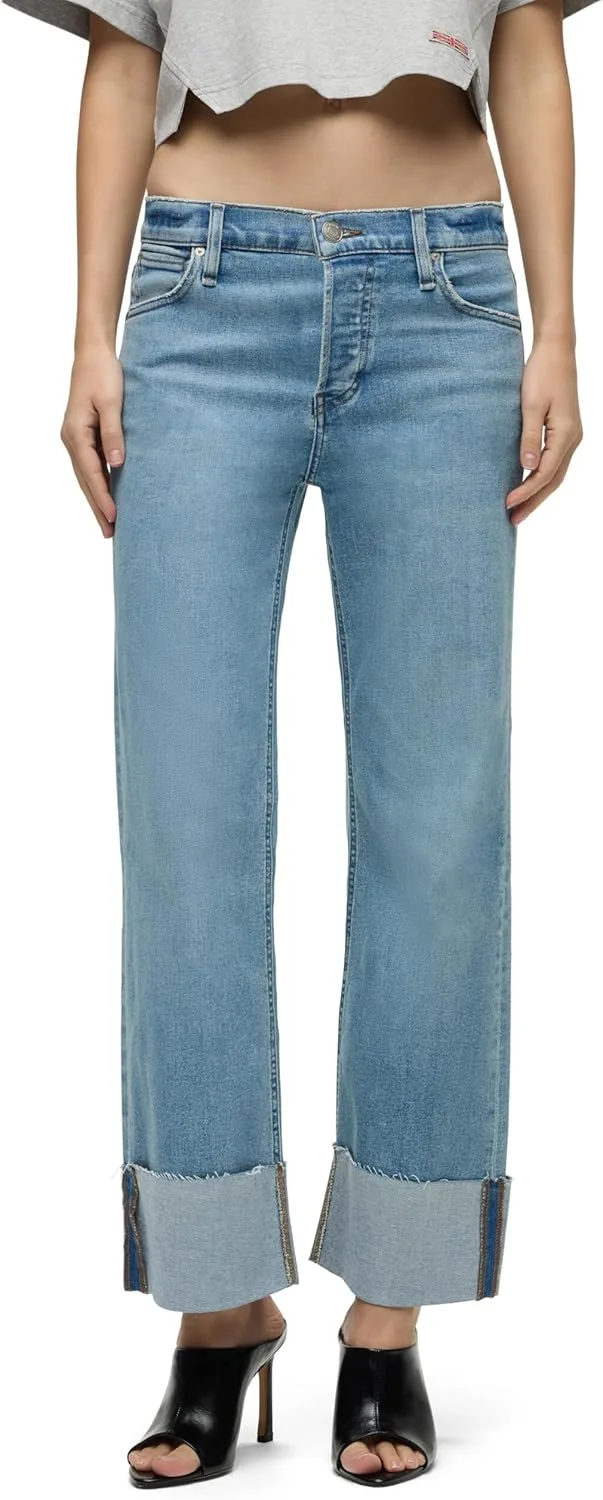 

Hudson Women's Rosie Petite High Rise Wide Leg Jean